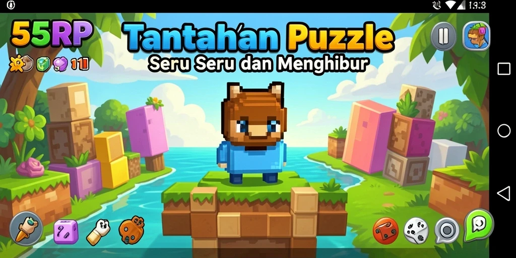 Tampilan gameplay menarik dan penuh warna dari 55RP.