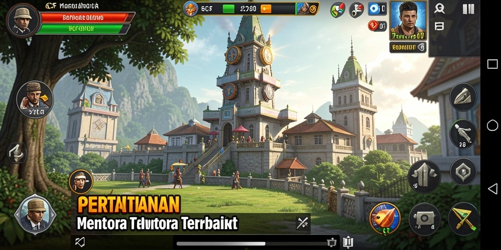 Tampilan gameplay menara yang menarik di 6CF.