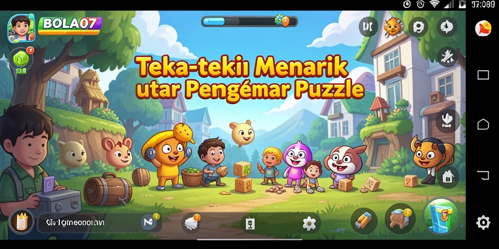 Screenshot gameplay BOLA07 menampilkan teka-teki yang menarik.