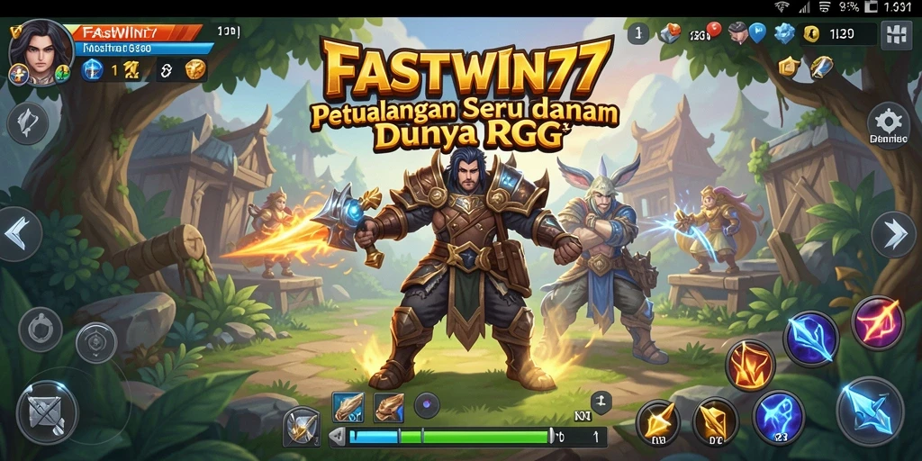 Tampilan gameplay RPG yang dinamis dan mendebarkan di FASTWIN77.