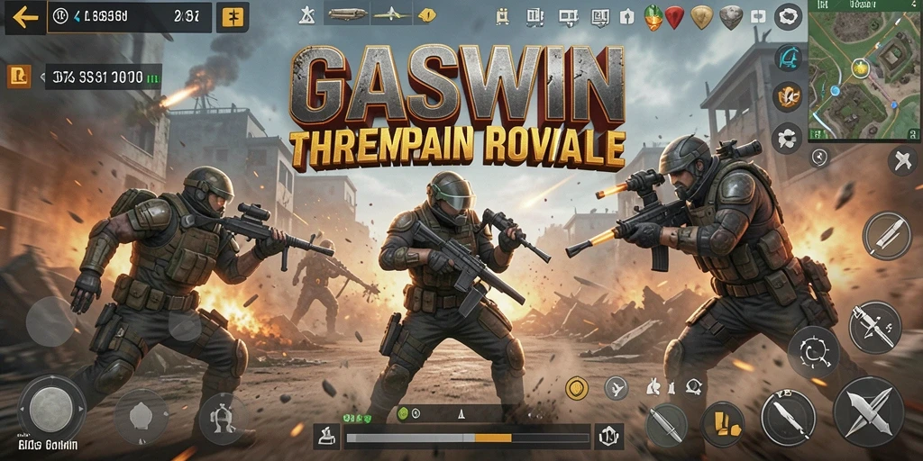 Gameplay seru GASWIN Battle Royale dalam aksi.