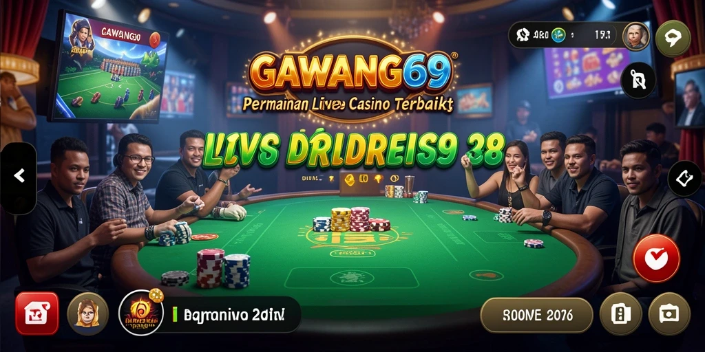Tampilan gameplay Live Casino yang mendebarkan di GAWANG69.