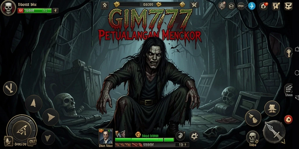 Screenshot gameplay GIM777 yang menampilkan suasana Horror yang mencekam.