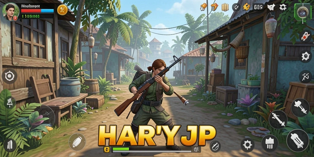 Tampilan gameplay menarik dari HARAPJP yang menampilkan interaksi karakter.