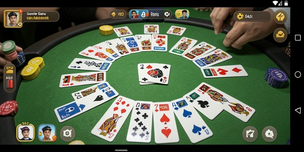 Tampilan gameplay Gaple yang seru dan interaktif di IN22.