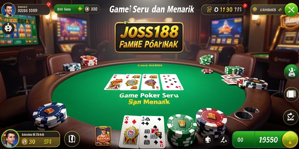 Screenshot gameplay JOSS188 menampilkan momen seru bermain poker.