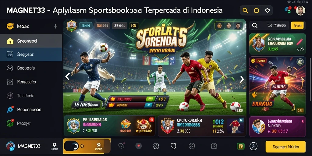 Tampilan gameplay menarik dari MAGNET33 yang menampilkan taruhan olahraga.