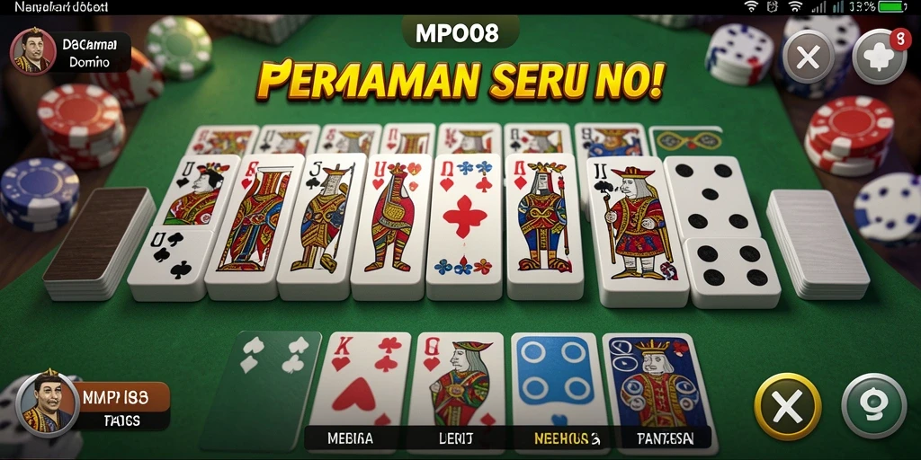 Tampilan menarik dari gameplay Domino yang seru.
