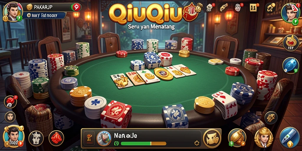 Screenshot PAKARJP menampilkan aksi seru permainan QiuQiu.