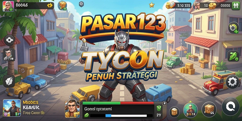 Tampilan screenshot utama PASAR123 menampilkan aksi gameplay Tycoon yang seru.