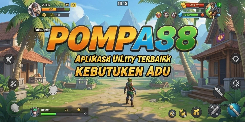 Tampilan utama POMPA88 menampilkan berbagai fitur Utility.