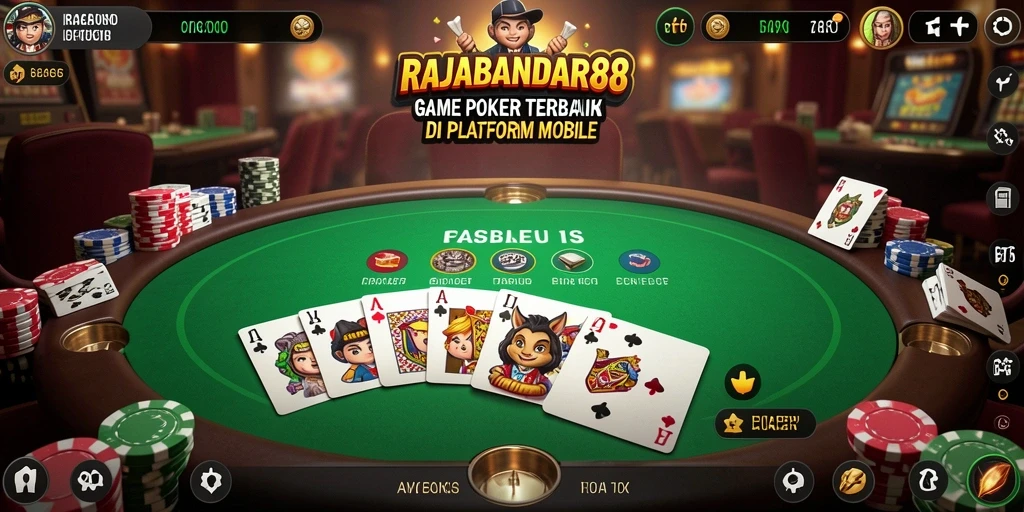 Screenshot gameplay RAJABANDAR88 menunjukkan keseruan bermain poker.