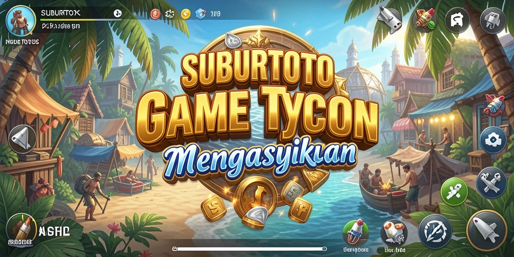 Screenshot gameplay SUBURTOTO menampilkan keseruan membangun bisnis.