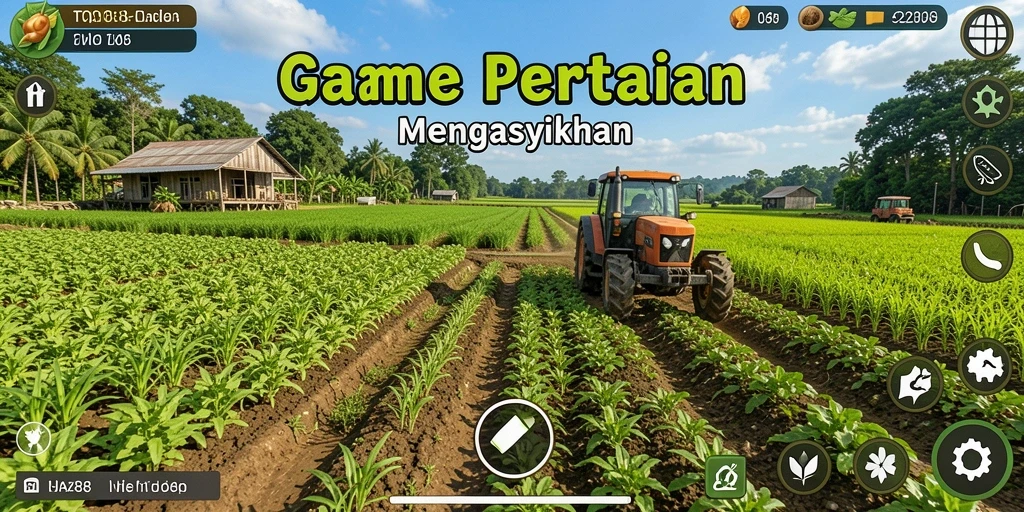 Tampilan gameplay menakjubkan dari TO288 dengan kegiatan pertanian yang menyenangkan.