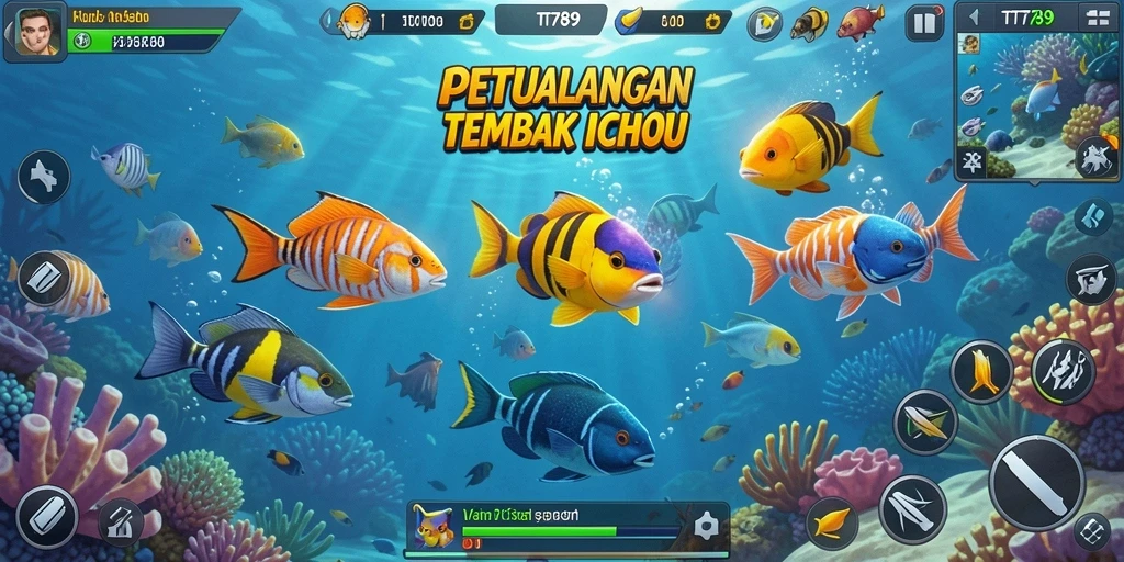 Tampilan gameplay seru saat berburu ikan di TT789.